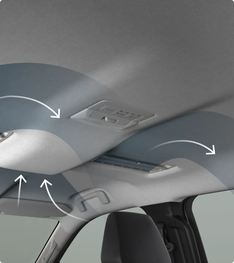 Air circulator for rear passengers